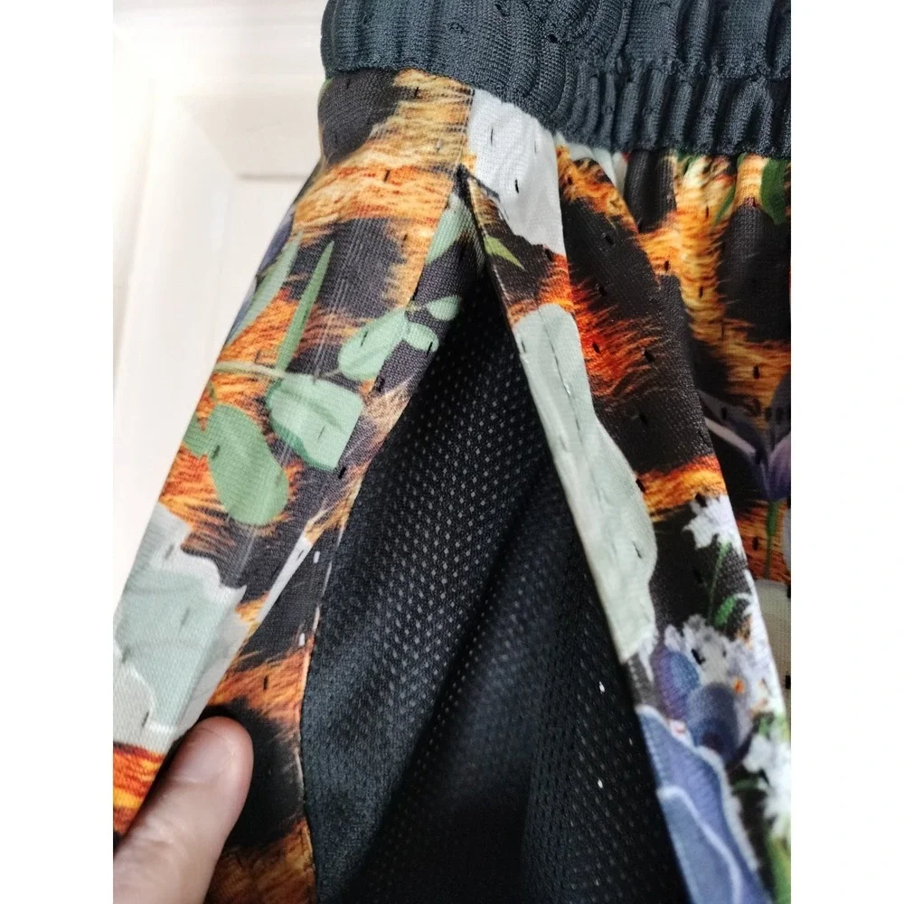Jordan Men's Dri-FIT Diamond Shorts Floral Leopard Mesh Blue Size L FQ2945-457